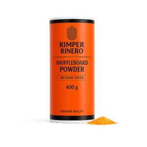piasek do shuffleboard Rimper Rinero Medium Speed 400 g puszka na białym tle